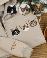 Custom Pet Vintage Zip-Up Hoodie