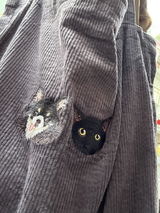 Custom Embroidered Pet Portrait Canvas Tote Bag