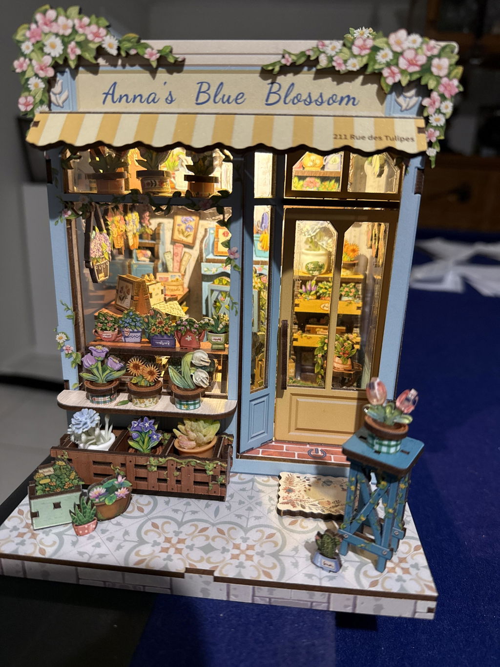 CUTEBEE DIY Miniature House | Anna's Blue Blossom
