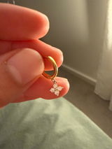 18K Gold Vermeil Starlight Petal Hoop Earrings
