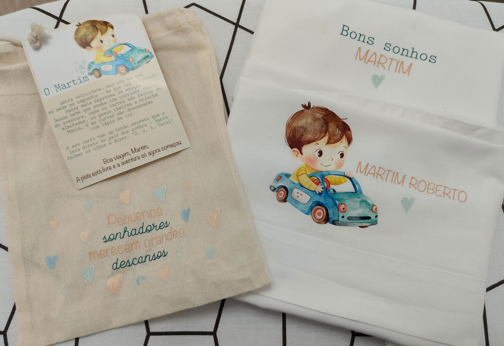 Conjunto de 2 Lençóis Personalizados para Catre – Bebé | Regresso à Escola
