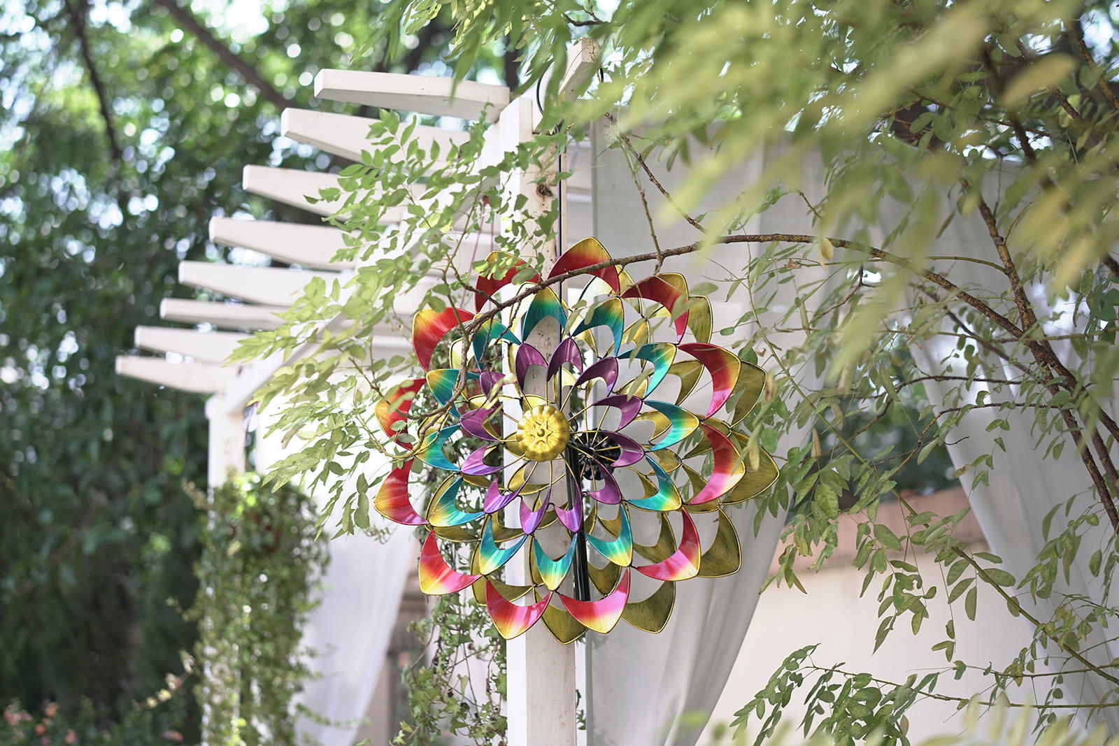 Colorful Wind Spinners & Garden Wind Sculpture for Yard, Lawn