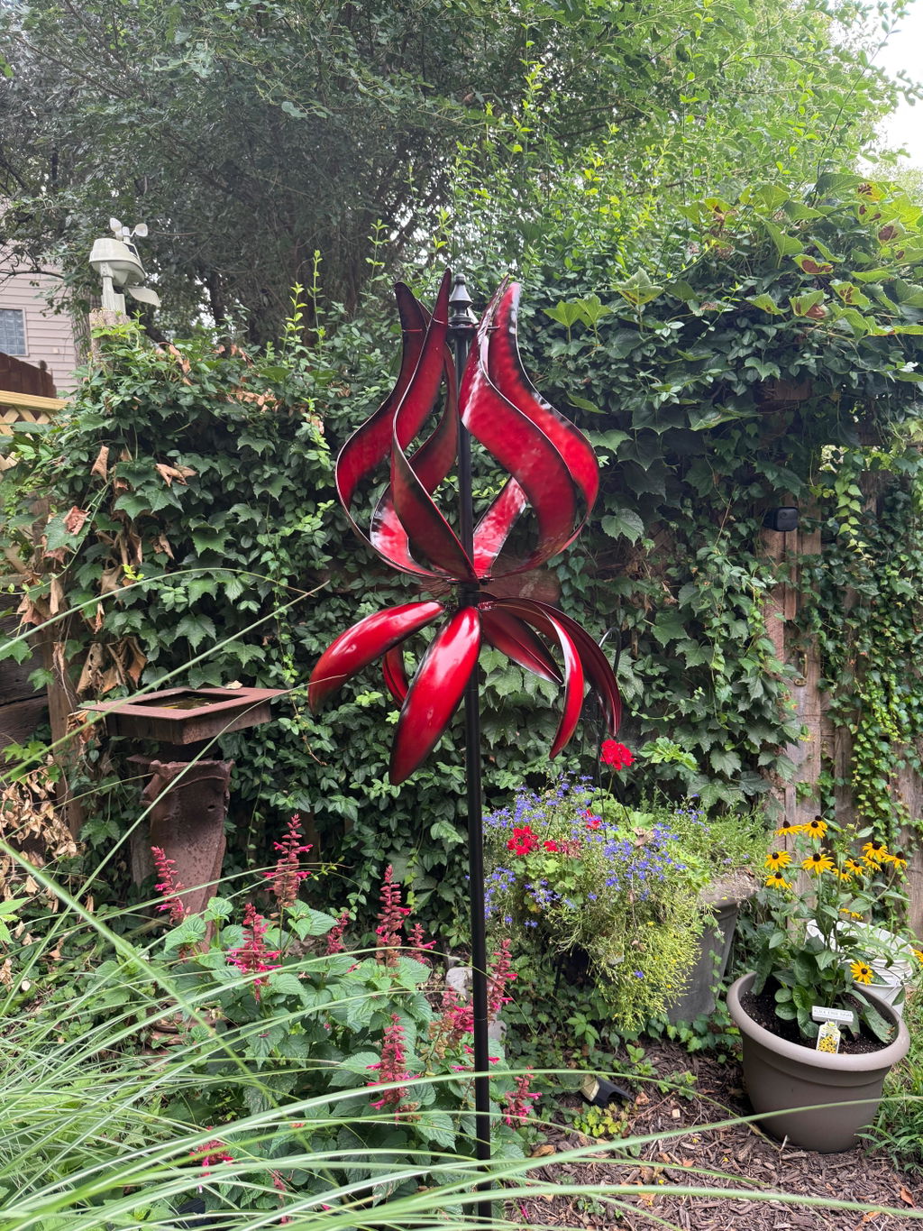 d*7様 「DNYC(ダニアオブニューヨーク)」フラワーモチーフ アメジスト ピ Cyan Oasis Garden Wind Sinner, Kinetic Windmill Tulip Wind Sculptures