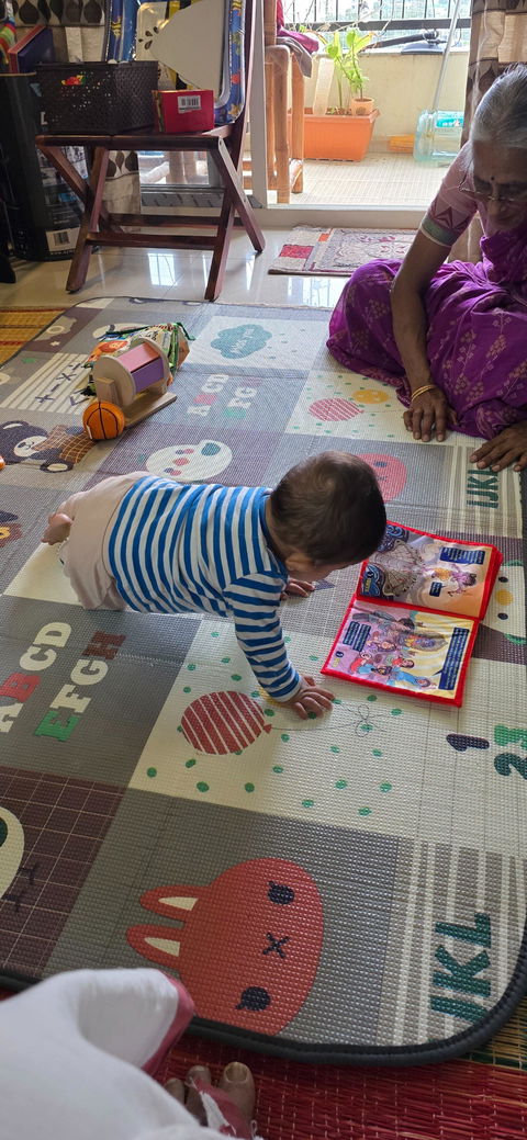 Sri Krishna Cloth Book for Kids (Washable and Reusable)