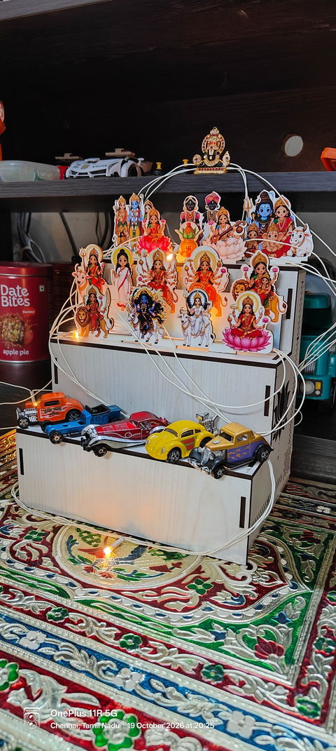 Dasara Doll Stand for Kids 10+ Years | 3-Step DIY Navratri Golu Display Kit