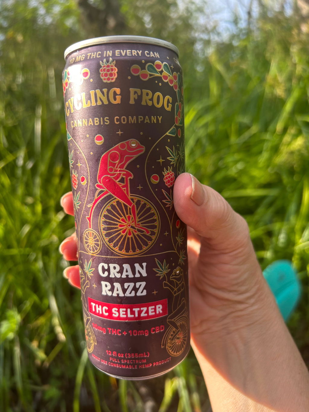 Cran Razz THC Seltzer | THC Drinks | Cycling Frog