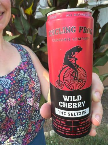 Cycling Frog - Wild Cherry THC Seltzer | 5mg THC + 10mg CBD