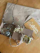 Macrame Necklace - Dalmatian Jasper and Karen silver