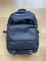 Backpack - M8 Series - Nylon and Genuine Leather - Black