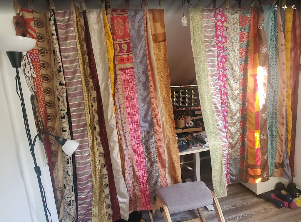 Rainbow Oasis Drapes – Upcycled Boho Curtains