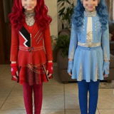 Kinder Mädchen Descendants rotes Cosplay-Kostüm für Halloween und Karnevalspartys