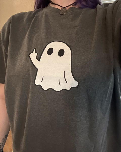 Middle Finger Ghost Women's Boxy Tee