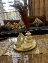 Large Round Tray, Donut Vase, Nordic Vase, Loutas Flower Pot with Candle & Leaf Tray Bundle 68