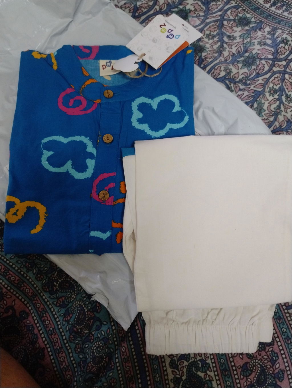 Blue Sun and Clouds Print
