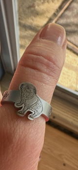 Adjustable Engraved Pet Photo Ring