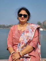 Red Rust Embroidery Kurta with Trousers and Dupatta