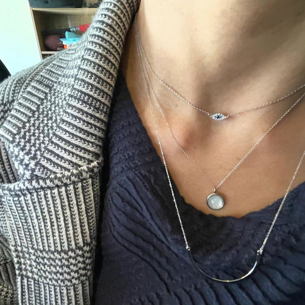 Recenzie Ana - Colier cu diamante naturale si safir - EVIL EYE PROTECTION