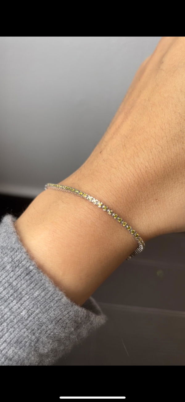Recenzie Paula - Bratara tennis din aur cu diamante naturale galbene de 1.10 ct