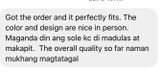 Facebook customer review photo