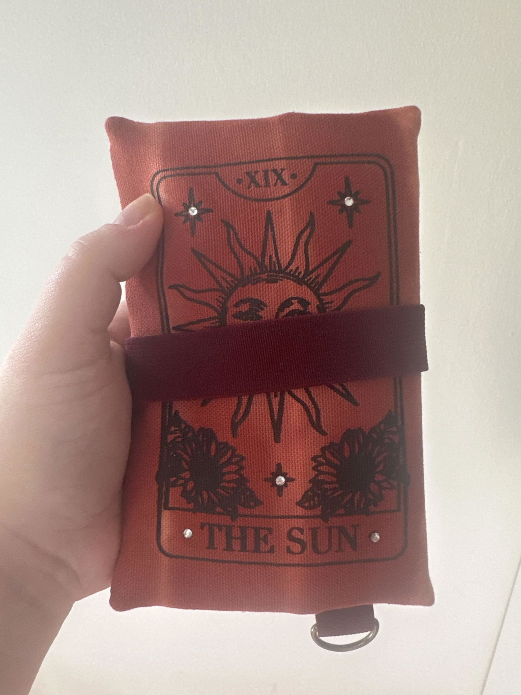 TT13.9 Tabacco pouch, Tarot cards - Rhinestones