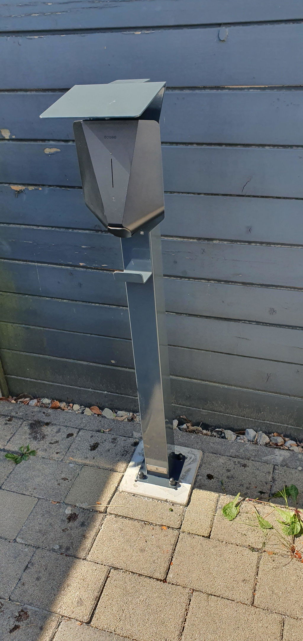 Ladesäule passend für Easee, Easee Charge Up, Charge Core, Charge Max und Home Wallbox mit Dach und Kabelhaken | Ständer | Standfuß | Stele | Base