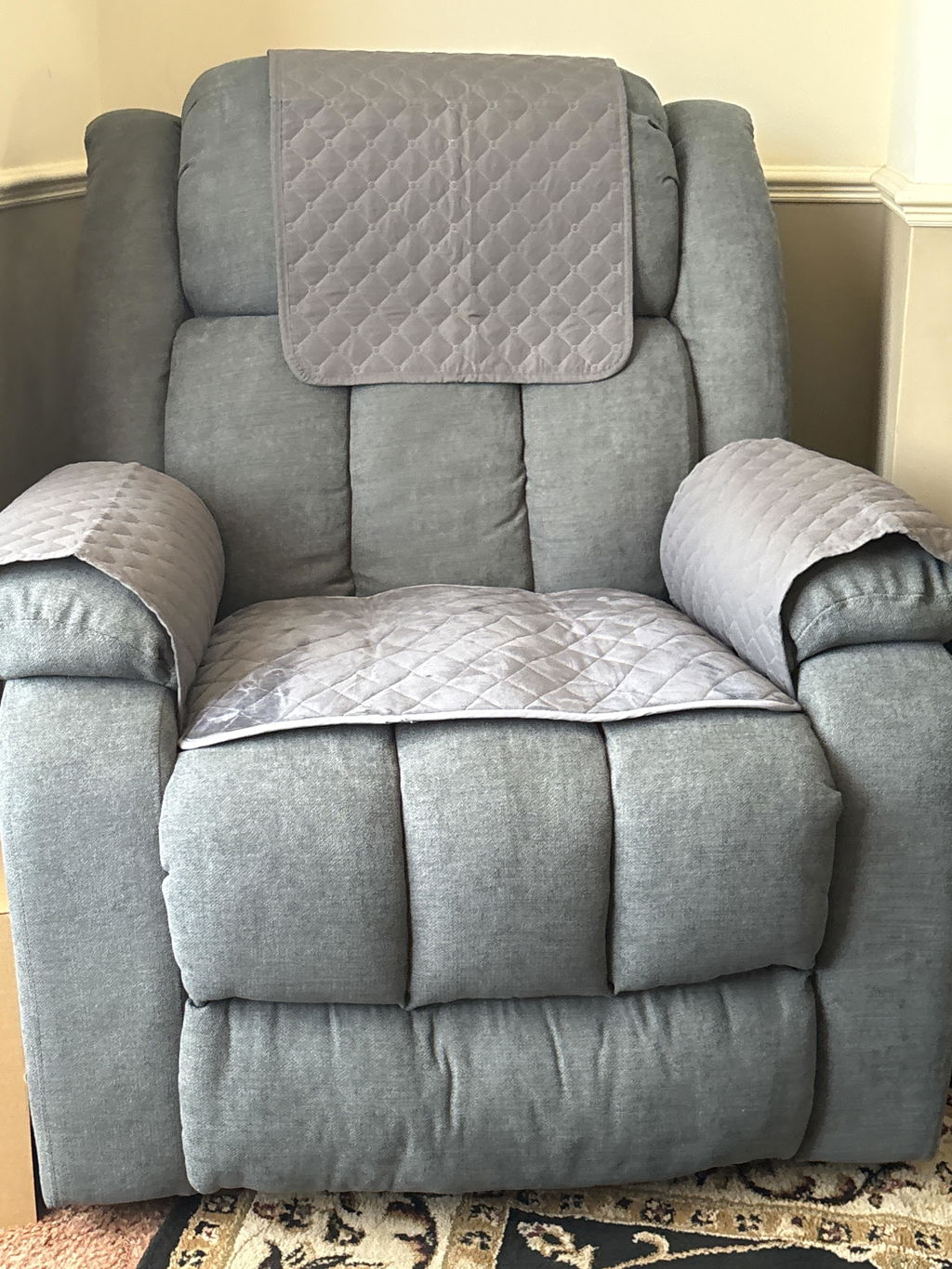 Oversized Power Lift Recliner Chair with Massage and Footrest - Dark Grey