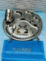 Personalized 5 section Plate set with Napkin