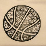 Basketball Mandala Zentangle SVG Laser Cut File CNC Plasma Silhouette Cameo Cricut