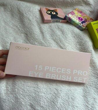 Soft Pink - 15 Pieces Eye Brush Set