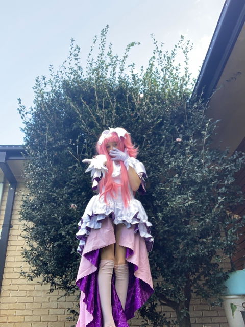 【 Ready For Ship】【Size XS-3XL】DokiDoki-N Anime Cosplay Ultimate Costume Pink White Purple Trailing Dress