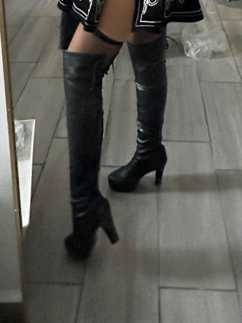 DokiDoki Cosplay Game Cosplay Shoes Black Knee-High Boots