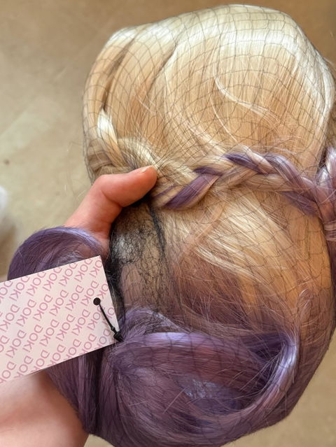 【Partially Ready For Ship】DokiDoki Game Cosplay Wig Short Golden & Purple Hair Dorm