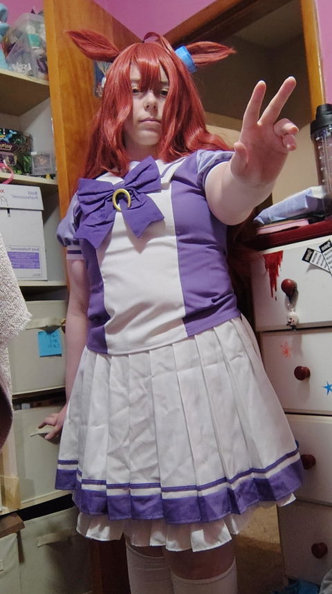 【Ready For Ship】【Size XS-3XL】Dokidoki-R Anime Cosplay Purple Uniform