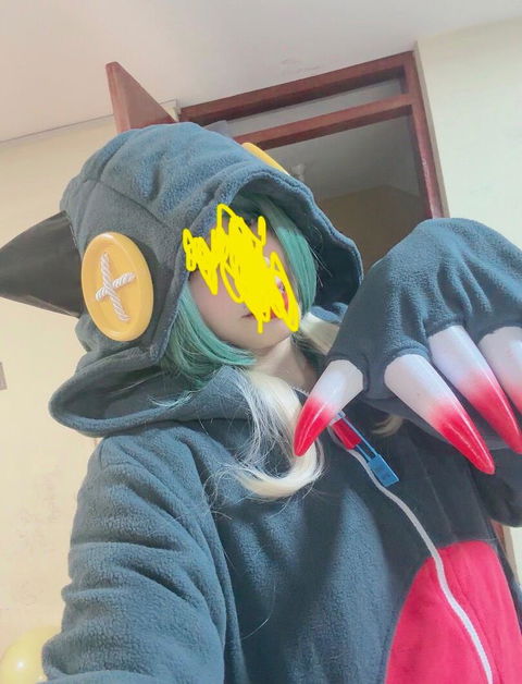 【Ready For Ship】DokiDoki Anime GACHIAKUTA Cosplay Guita Wig / Tattoo Short Green Silver Highlight Hair