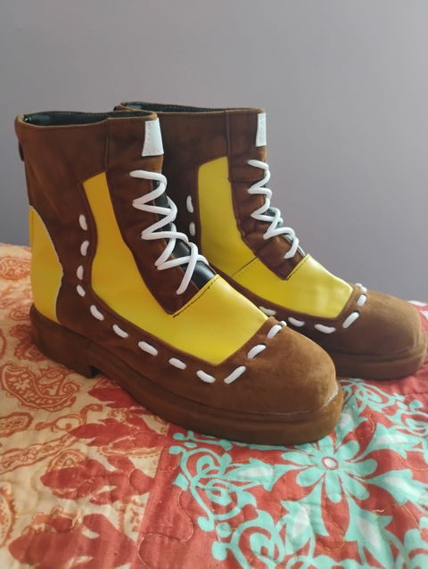 DokiDoki Game Cosplay Men Brown Yellow Shoes