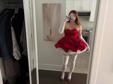 DokiDoki-R Anime Perfect Blue Cosplay Kirigoe Mima Costume Strapless Red Dress