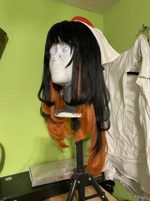 【EU Local Shipping】DokiDoki Anime GACHIAKUTA Cosplay Amo Wig Long Black Copper Brown Straight Gradient Hair