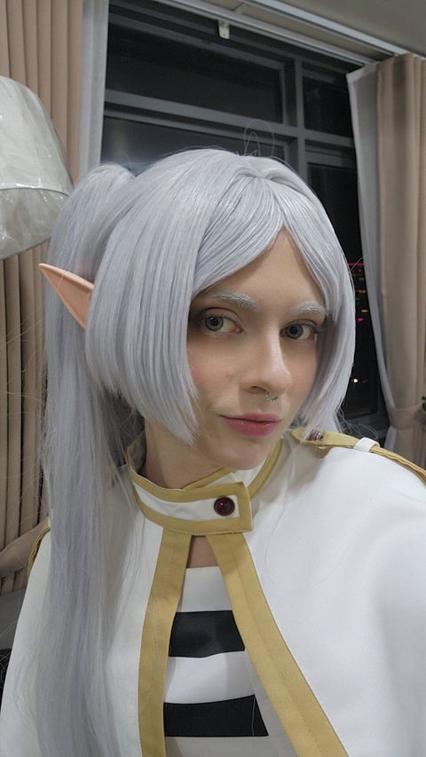 【Ready For Ship】DokiDoki Anime Manga Cosplay Wig / Earrings/ Ring / Eyelashes Long Straight White Grey Hair