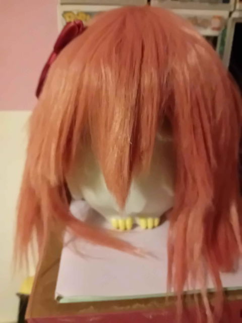 DokiDoki Game Literature Club Cosplay Wig / Hairband Sayori  Short Pink  DDLC