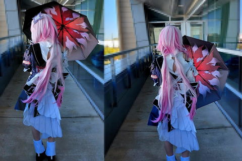 【Ready For Ship】DokiDoki Game Honkai: Star Rail Cosplay Evernight Wig Long Pink March 7th SP