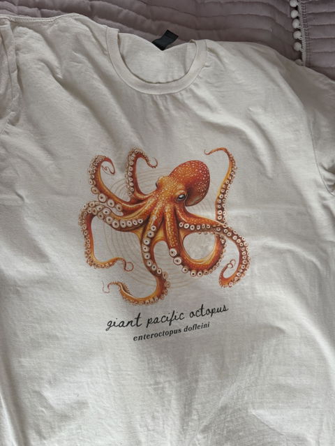 Eco-Friendly Octopus Line Art T-Shirt | Ocean & Marine Life