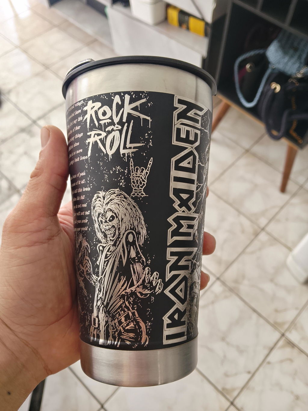Copo Térmico Iron Maiden - Gravaçao a laser 360° - 475ML