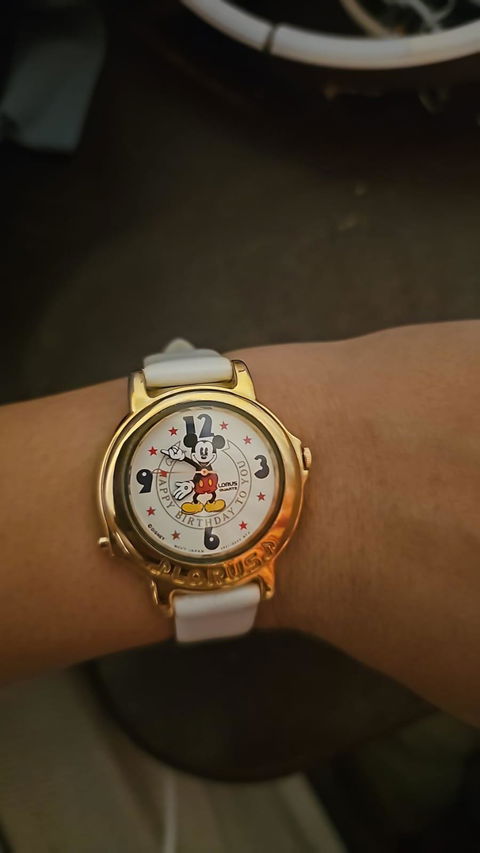 Reloj Lorus by SEIKO Disney Mickey Mouse V421-0200 Musical “Birthday” Año 1990 Impecable