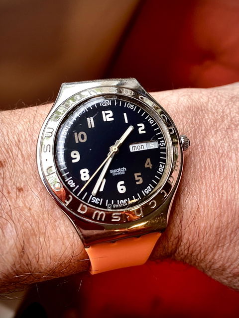 Reloj Swatch Irony Day-Date Swiss Made Hombre 38mm Año 1997 MUY ESCASO