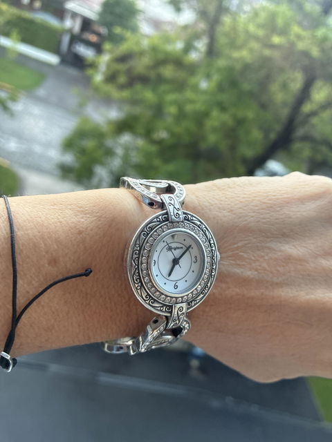 Reloj Brighton Stardust Cristales y brazalete de eslabones ornamentados Año 2004