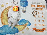 The Balloon Baby Milestone Blanket – Personalized Photo Prop & Gift