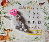 The Woodland Baby Milestone Blanket – Personalized Photo Prop & Gift