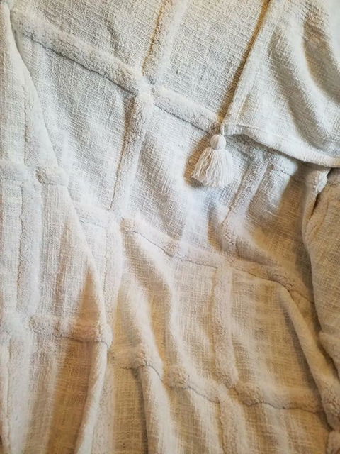 Tufted Boho Cotton Throw Blanket