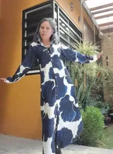 Robe Florale Bleu Marine