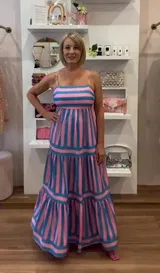 Robe Maxi à Rayures